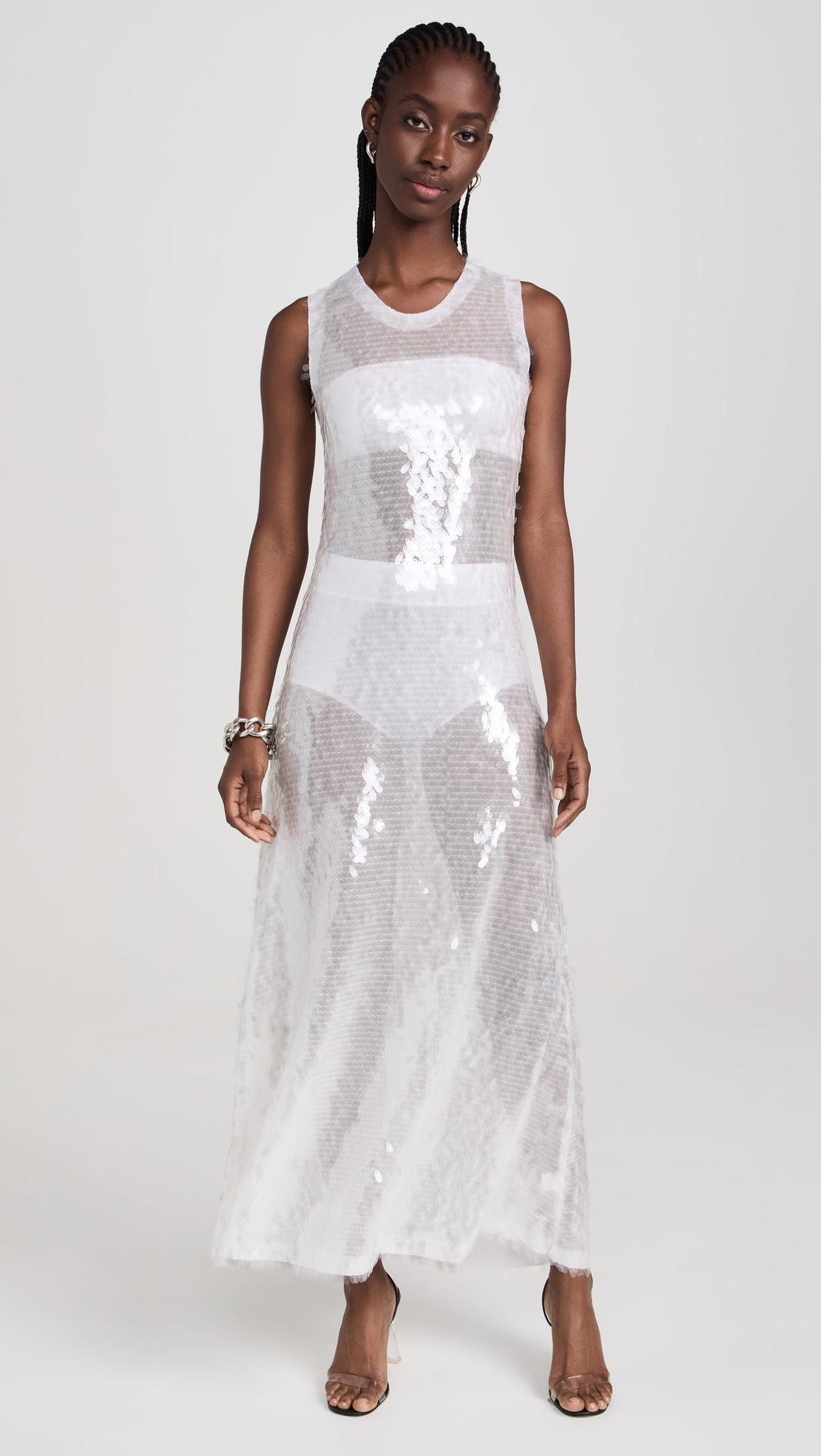 sleeveless long swing dress