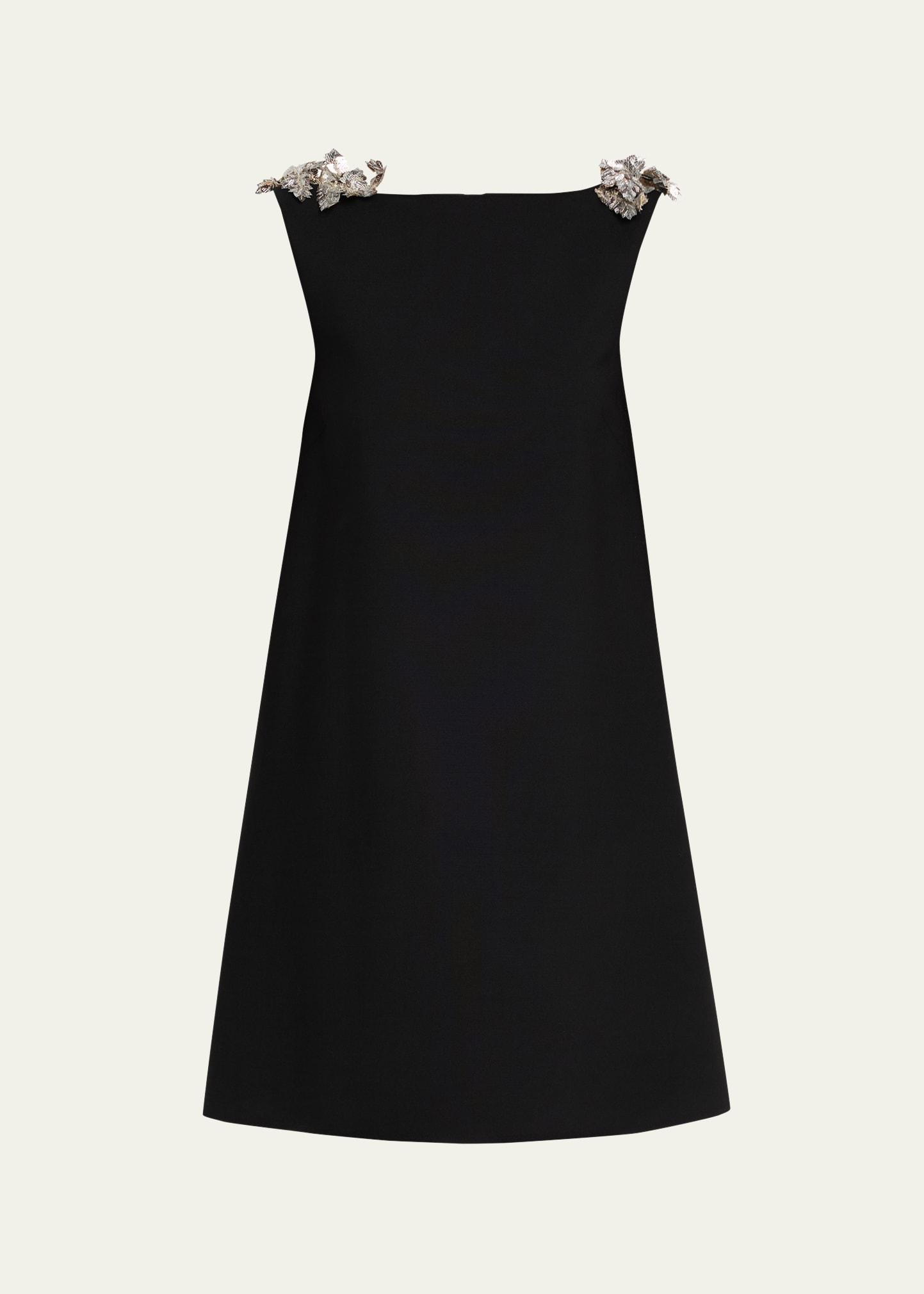 sleeveless low-back mini cocktail dress