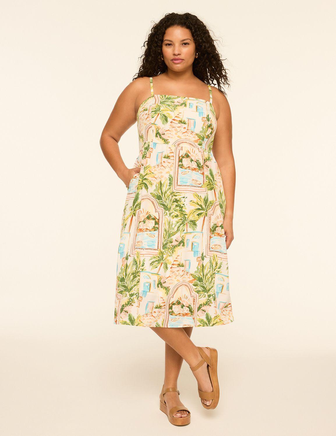 sleeveless midi dress