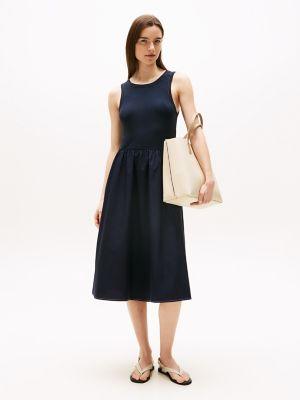 sleeveless midi dress