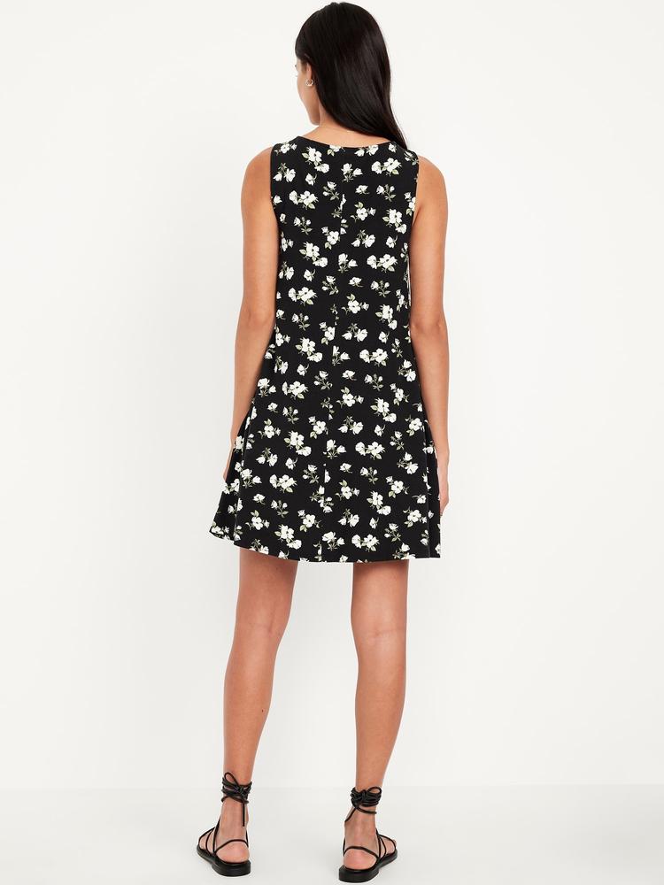 sleeveless mini swing dress
