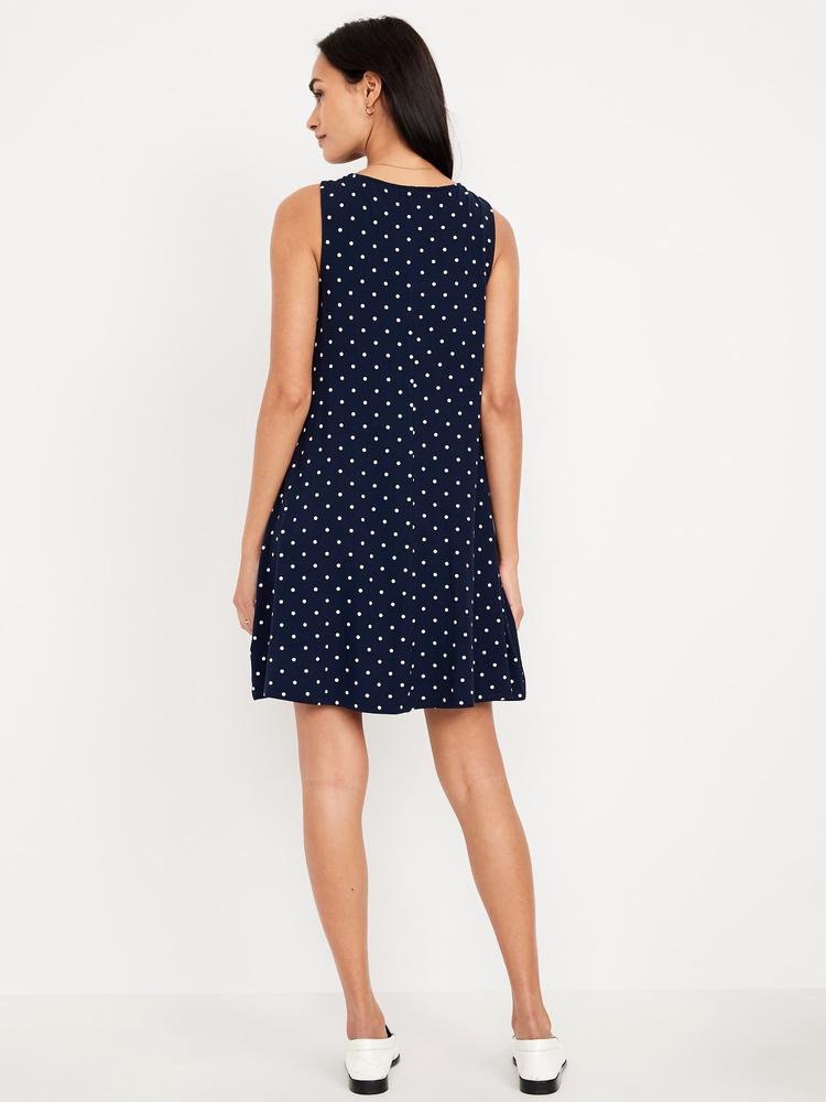 sleeveless mini swing dress