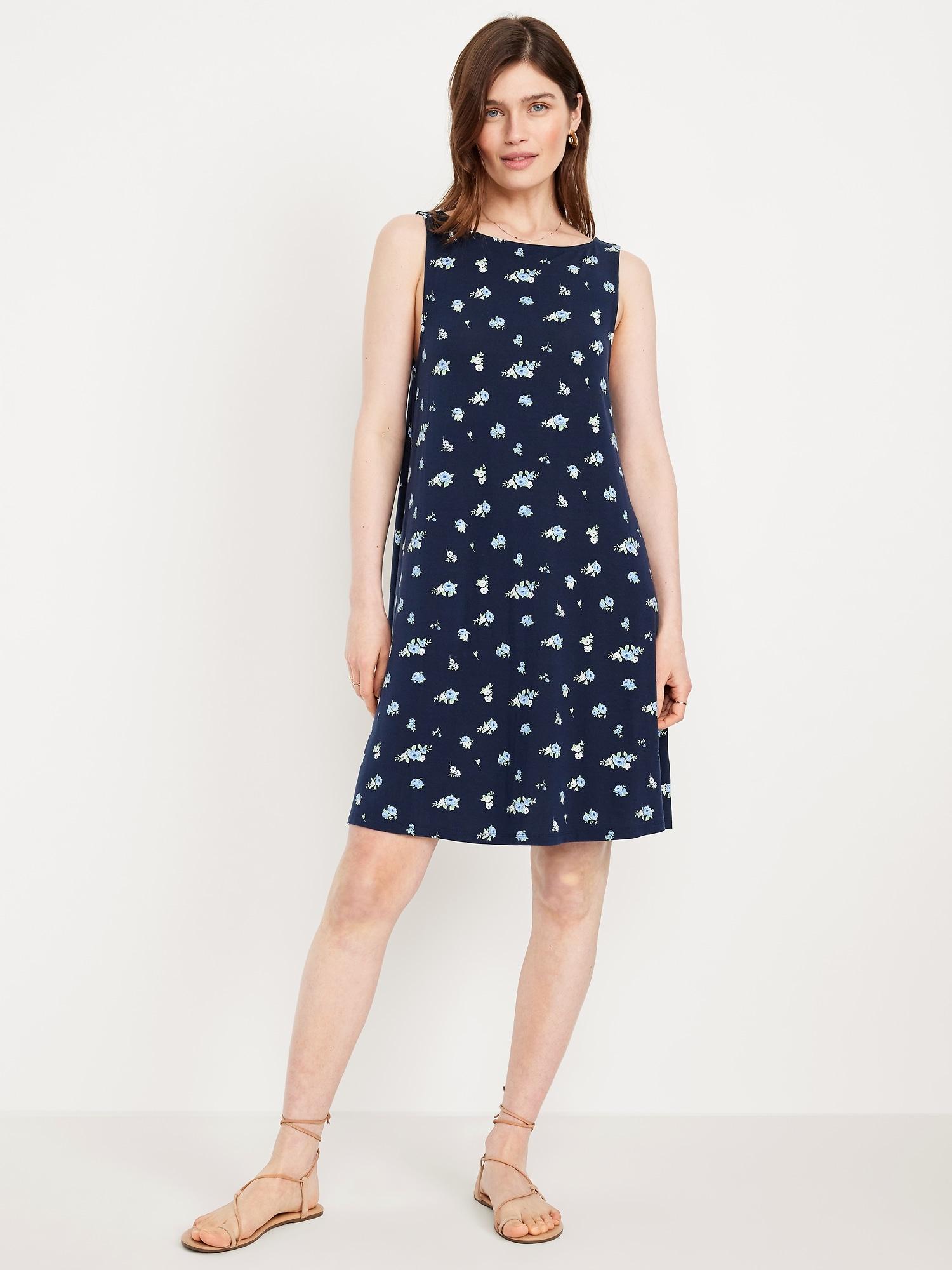 sleeveless mini swing dress