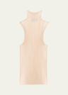 sleeveless modern mist sheer turtleneck