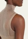 sleeveless modern mist sheer turtleneck
