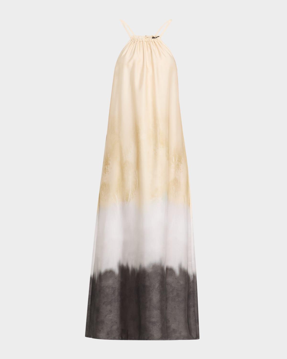 sleeveless ombre maxi dress