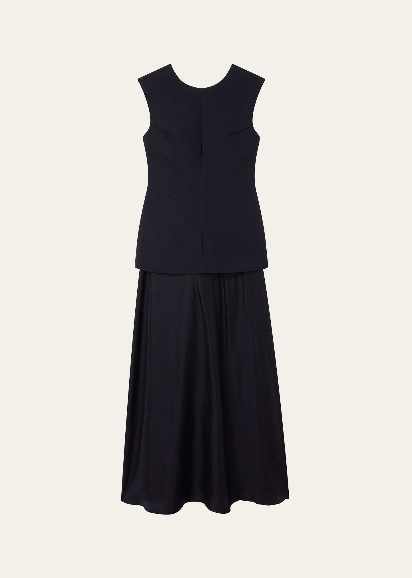 sleeveless open back dress
