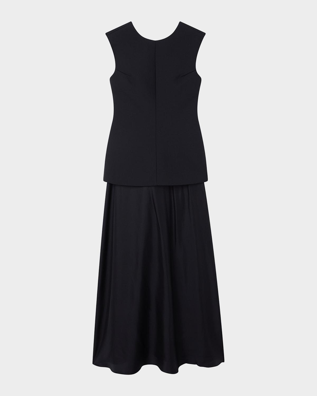 sleeveless open back dress