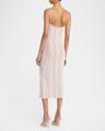 sleeveless paillette rib slit midi dress
