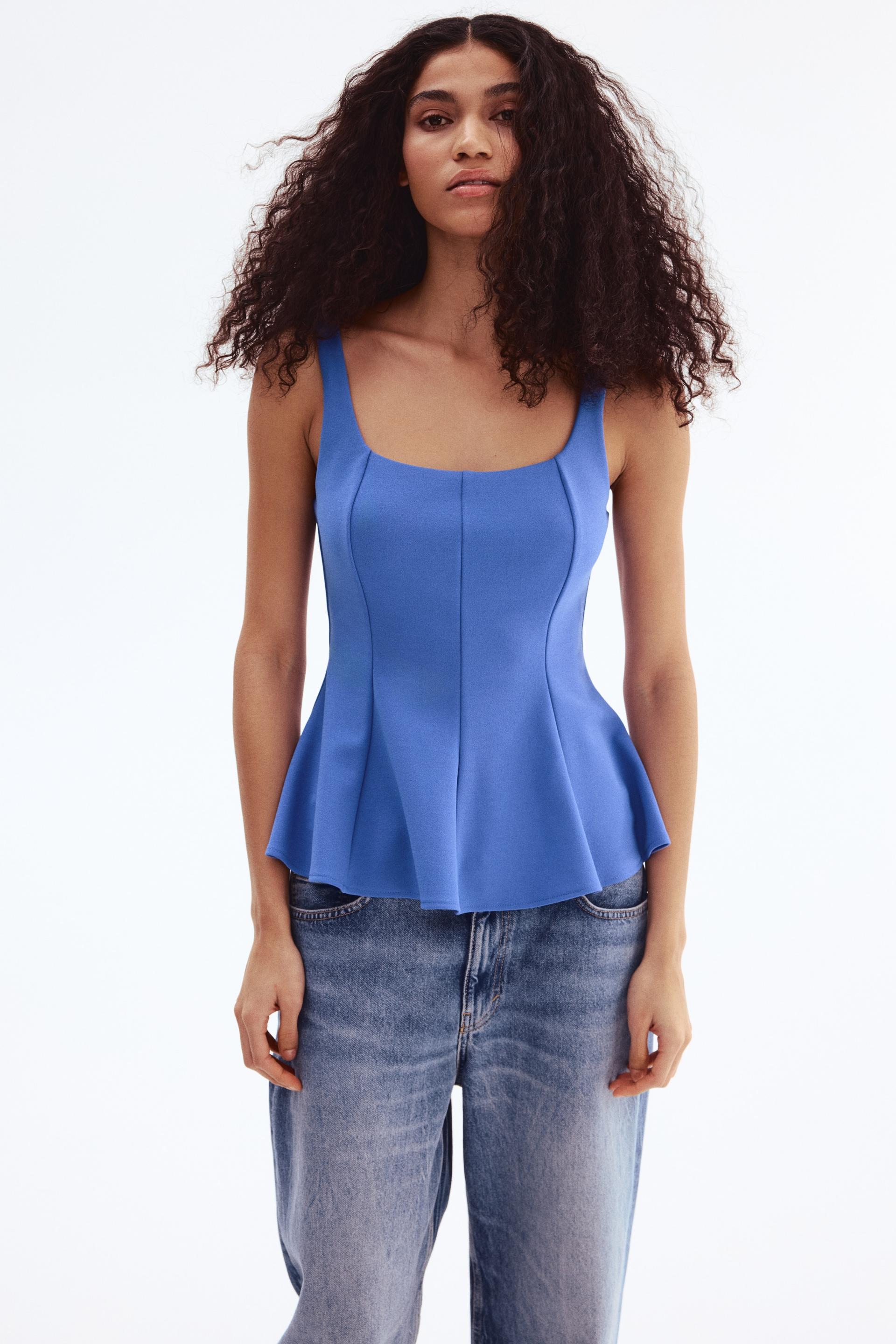 sleeveless peplum top