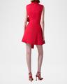 sleeveless pleated mini shirtdress