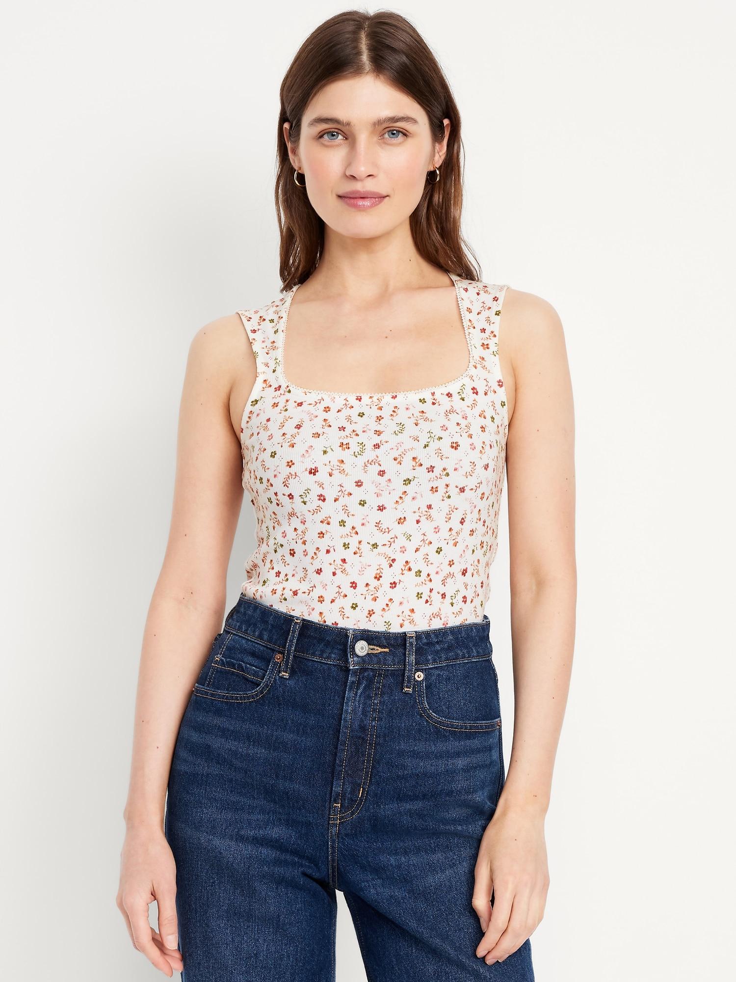 sleeveless pointelle top