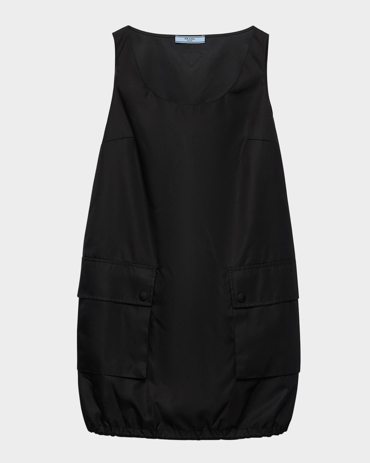 sleeveless re-nylon mini utility dress