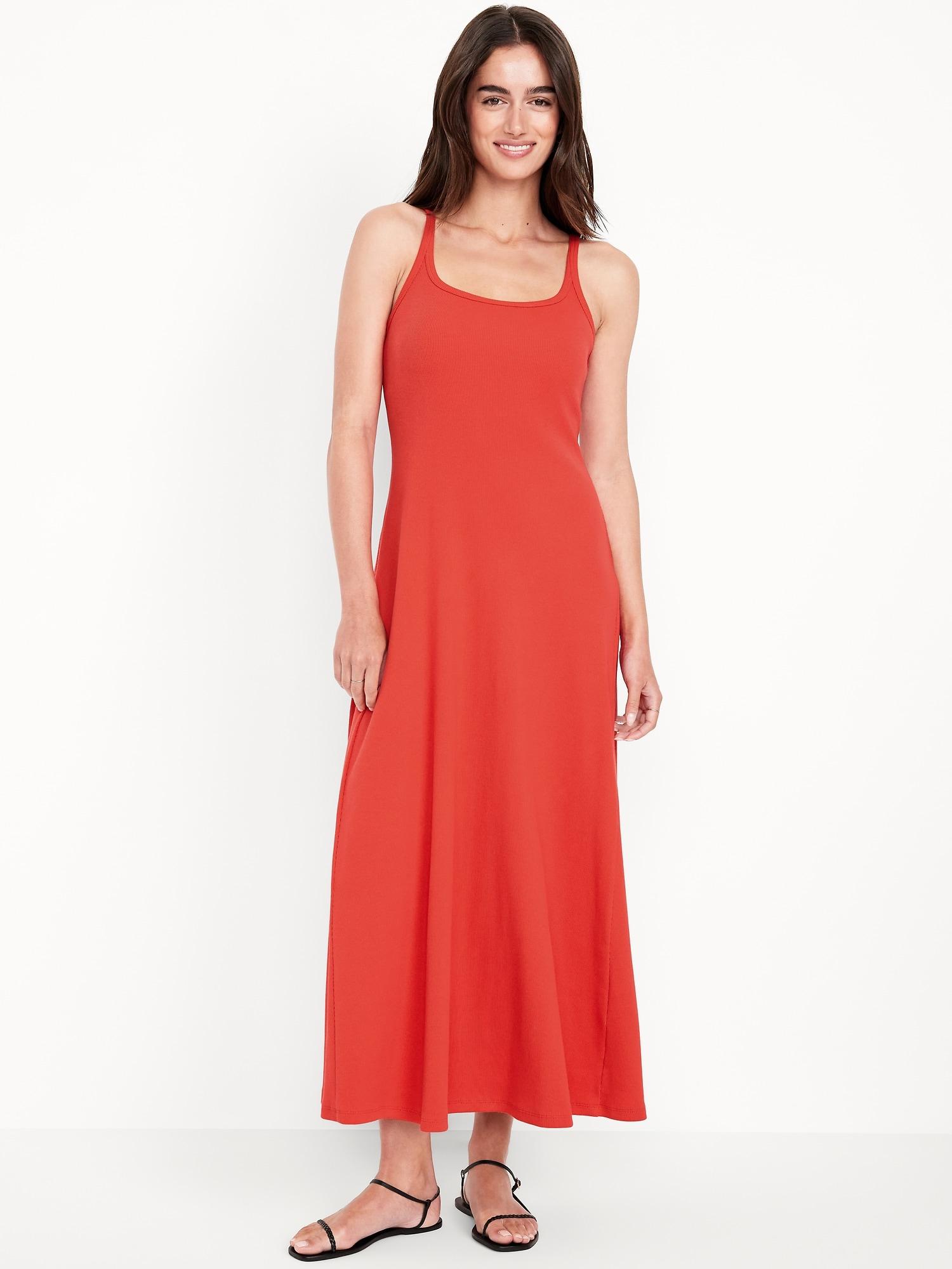 sleeveless ribbed maxi dress