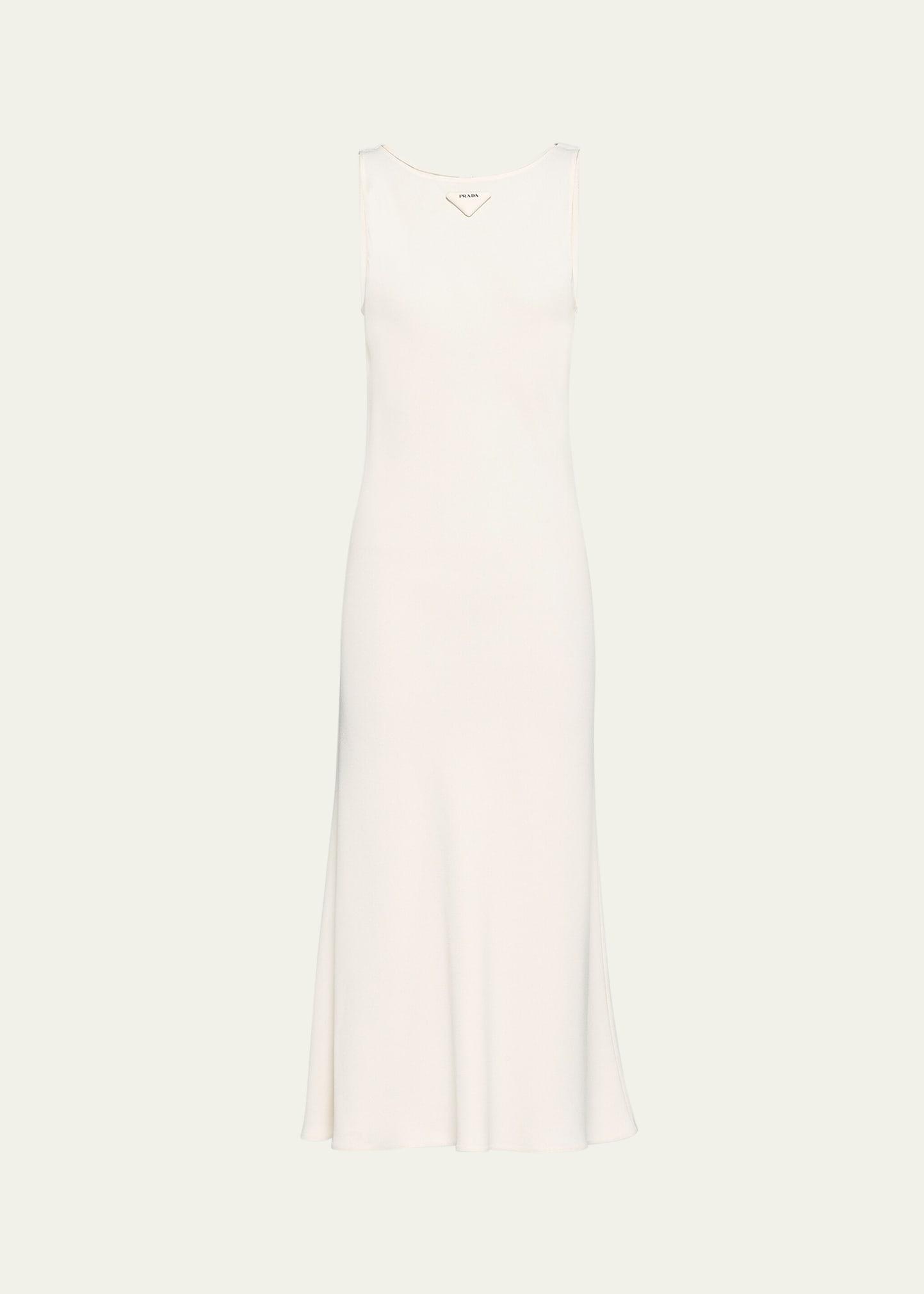 sleeveless sable midi dress