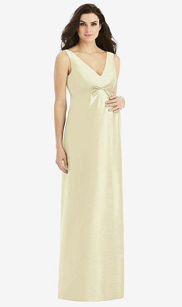 sleeveless satin twill maternity dress