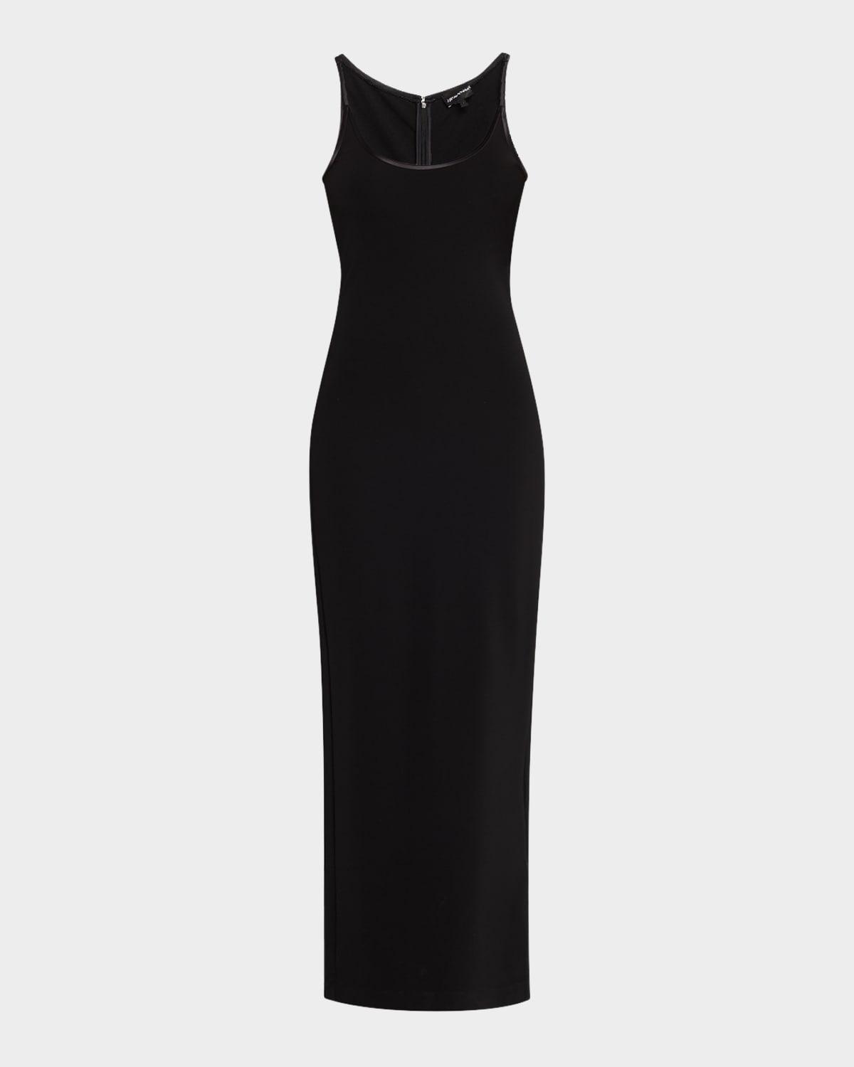 sleeveless scoop-neck bodycon maxi dress