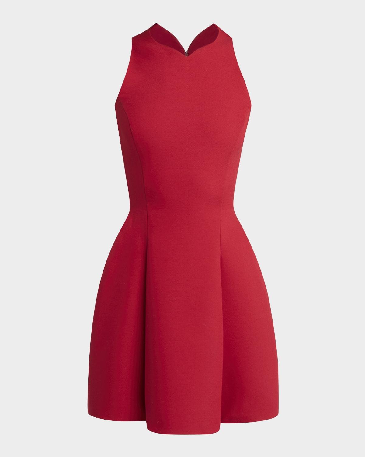 sleeveless sculptural mini dress