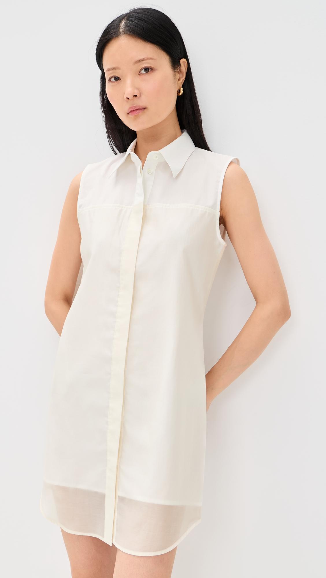 sleeveless shirt dress