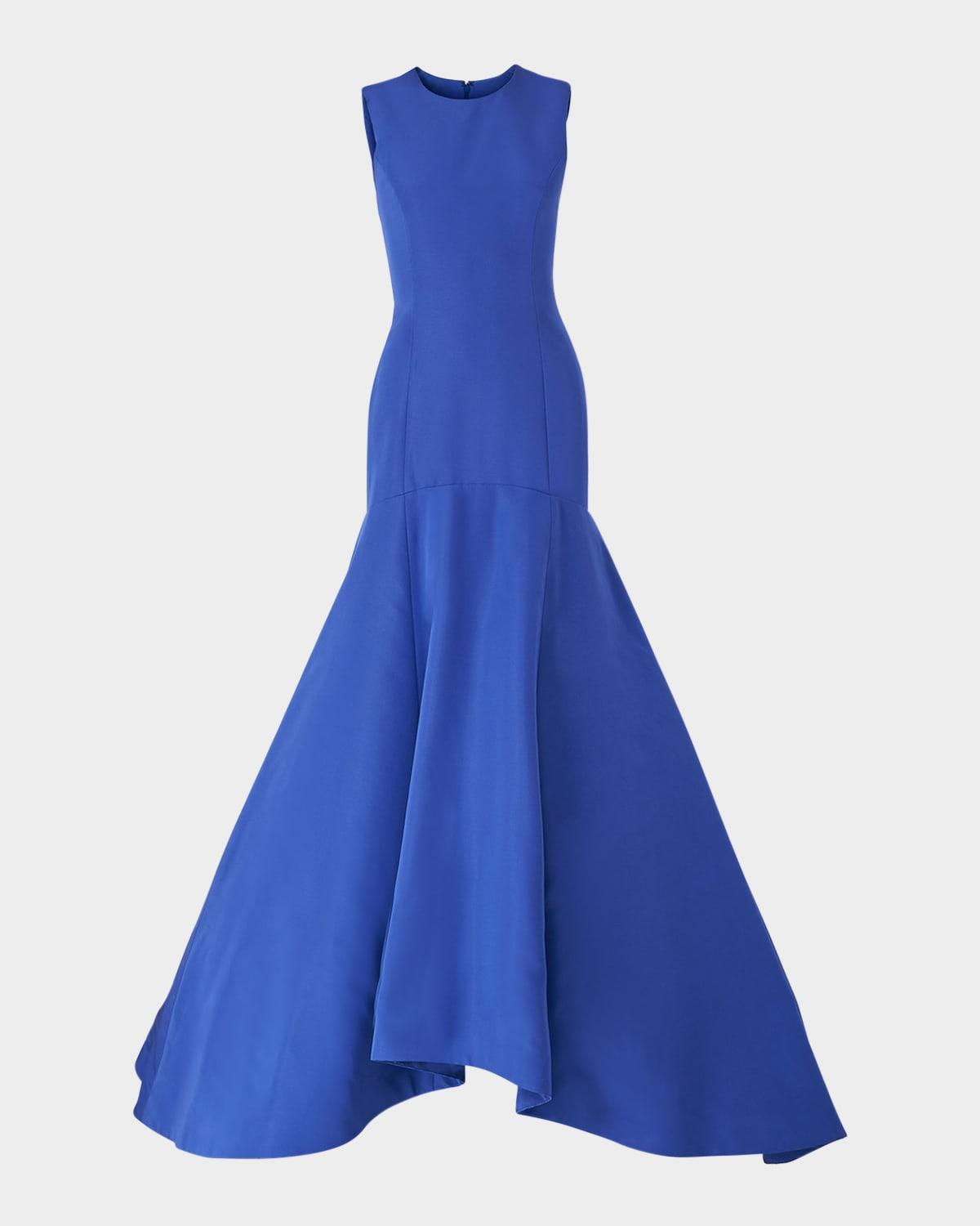 sleeveless silk mermaid gown