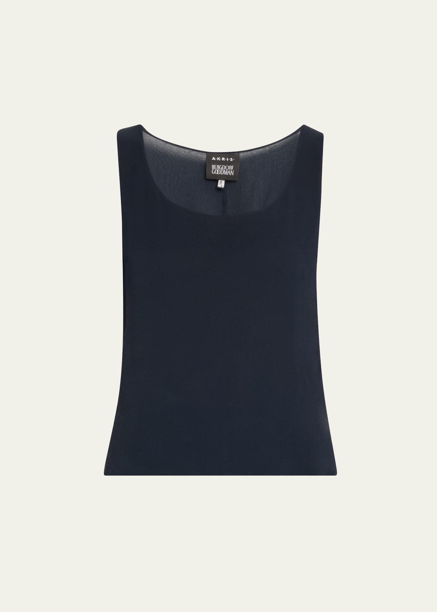sleeveless silk shell