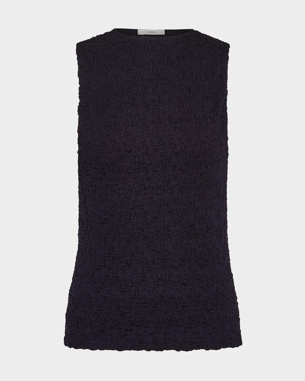 sleeveless smocked top