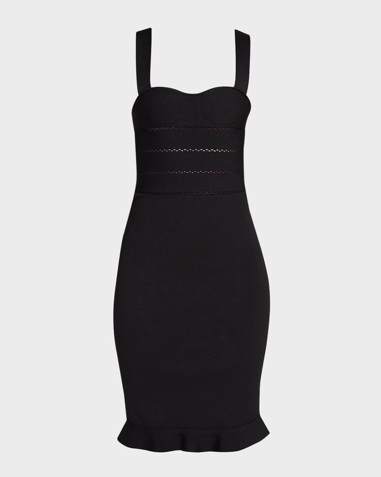 sleeveless stretch viscose banded corset dress