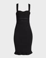 sleeveless stretch viscose banded corset dress