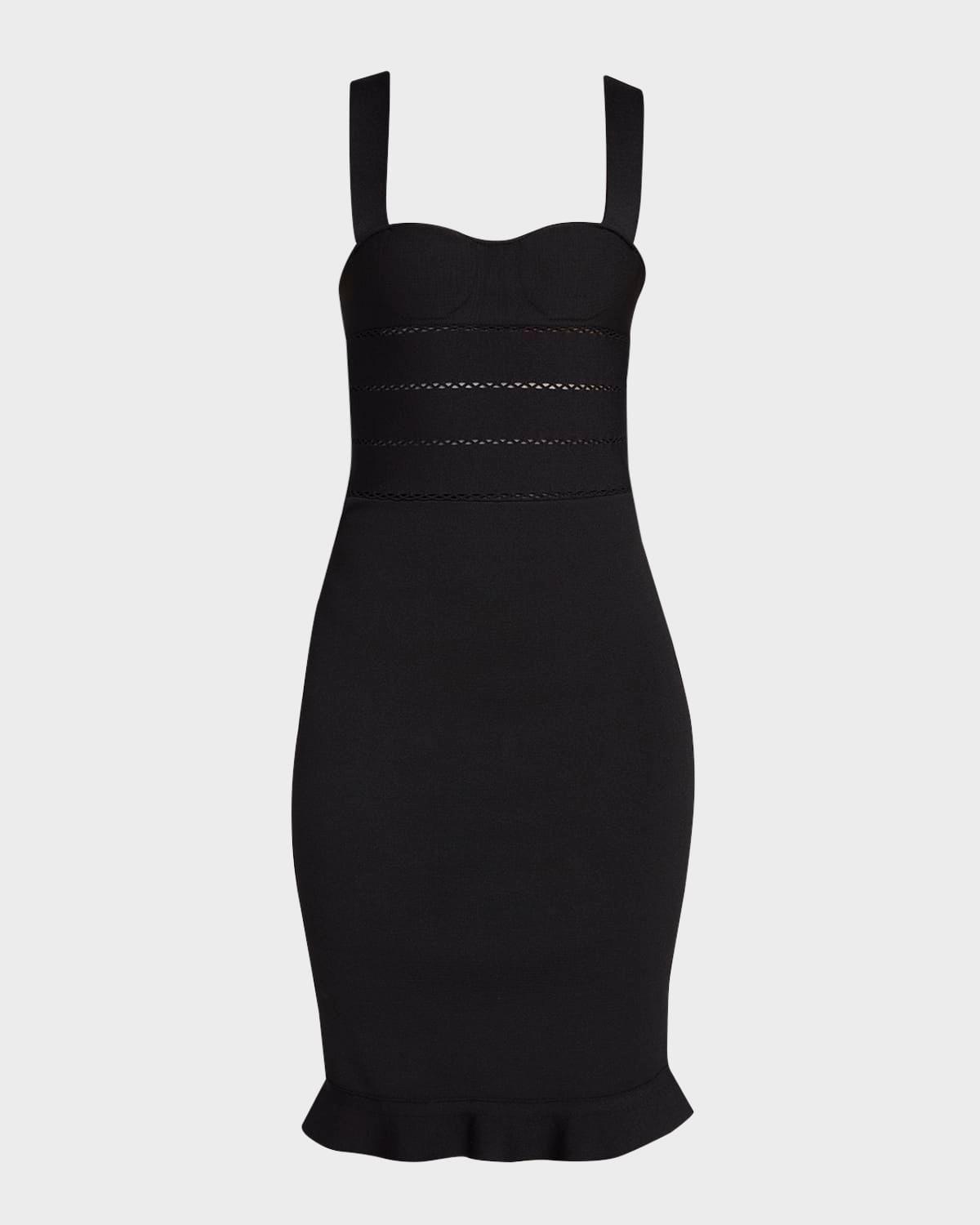 sleeveless stretch viscose banded corset dress