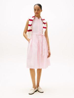 sleeveless stripe ruffle midi dress