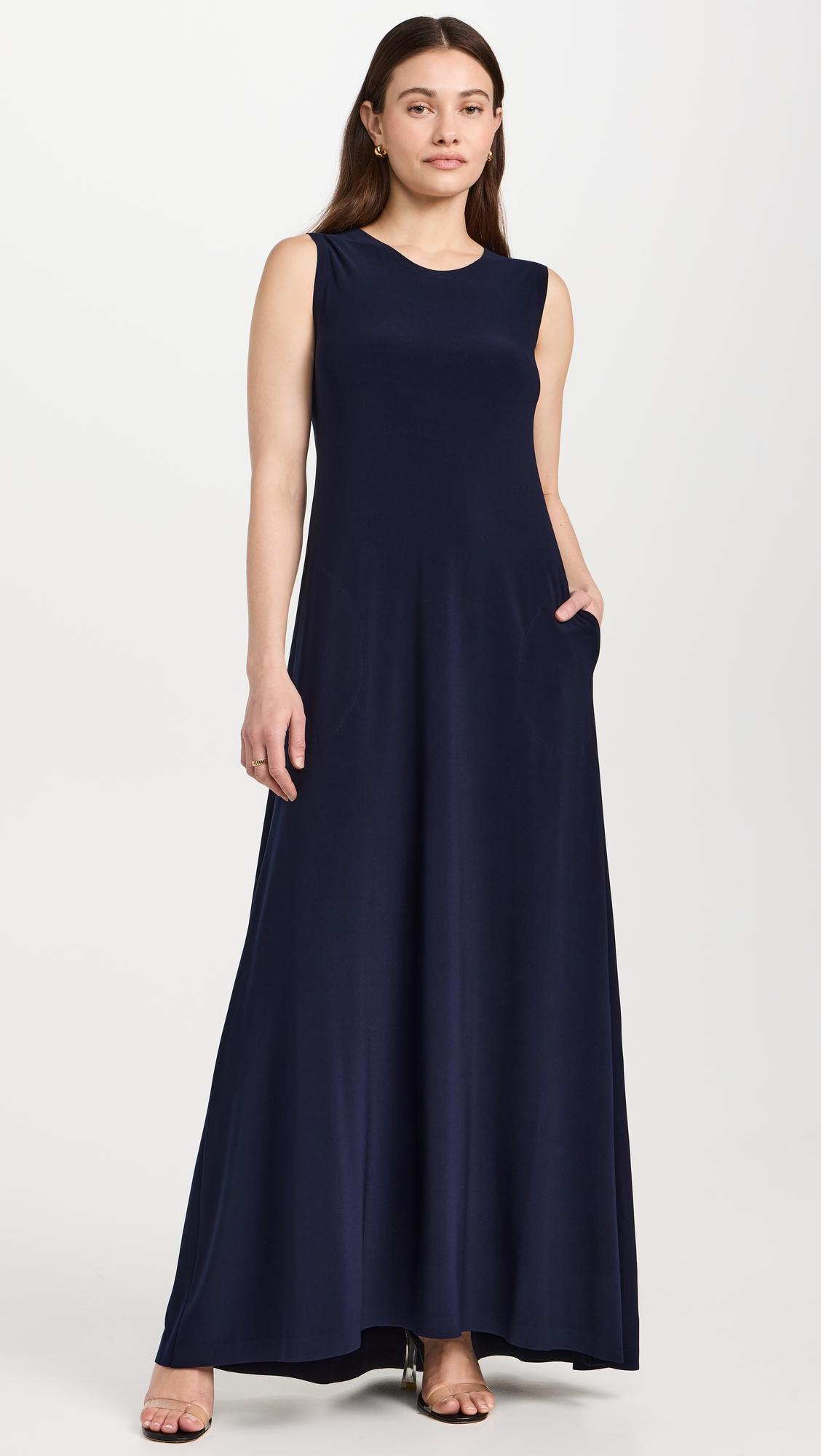 sleeveless swing maxi dress