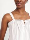 sleeveless textured-dobby top
