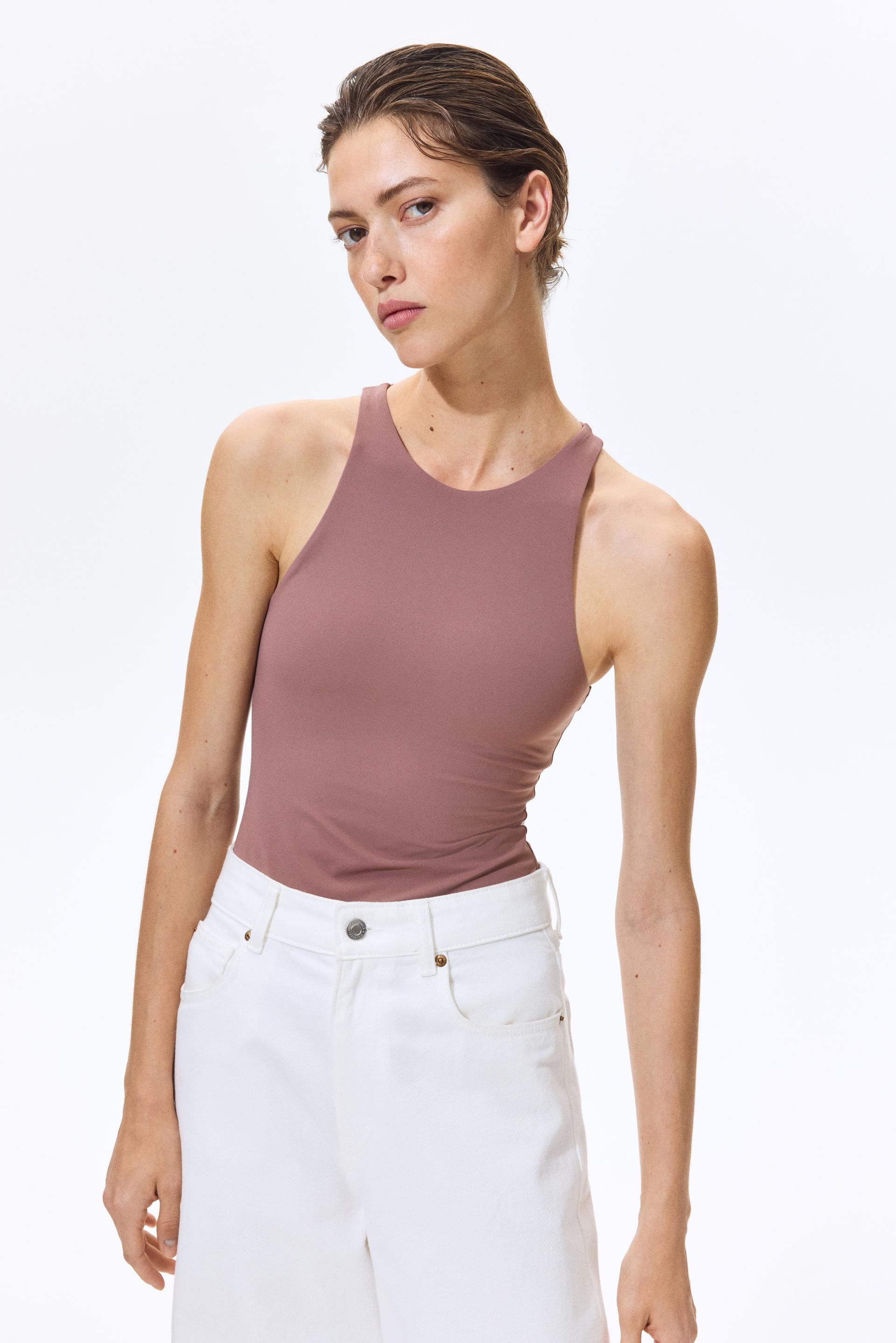 sleeveless thong bodysuit