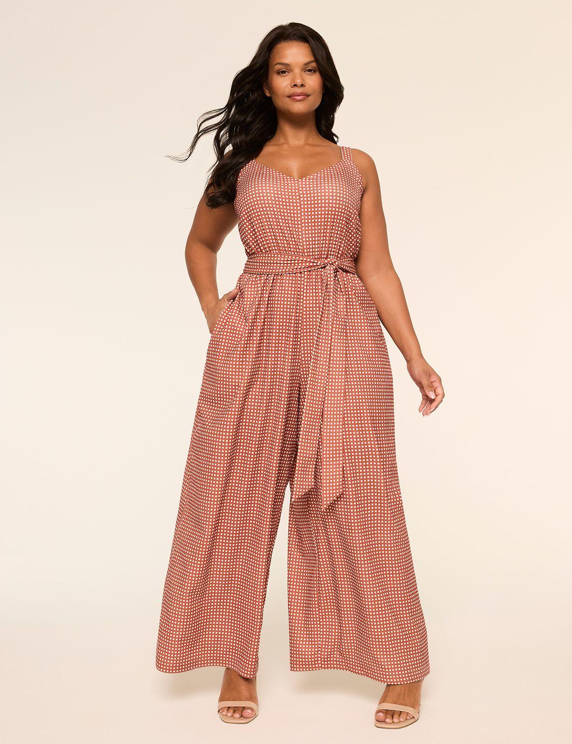 sleeveless tie-waist jumpsuit