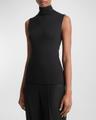 sleeveless turtleneck top