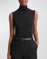 sleeveless turtleneck top