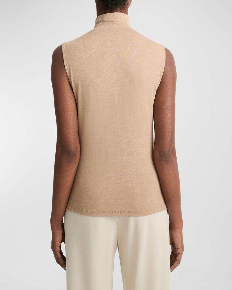 sleeveless turtleneck top
