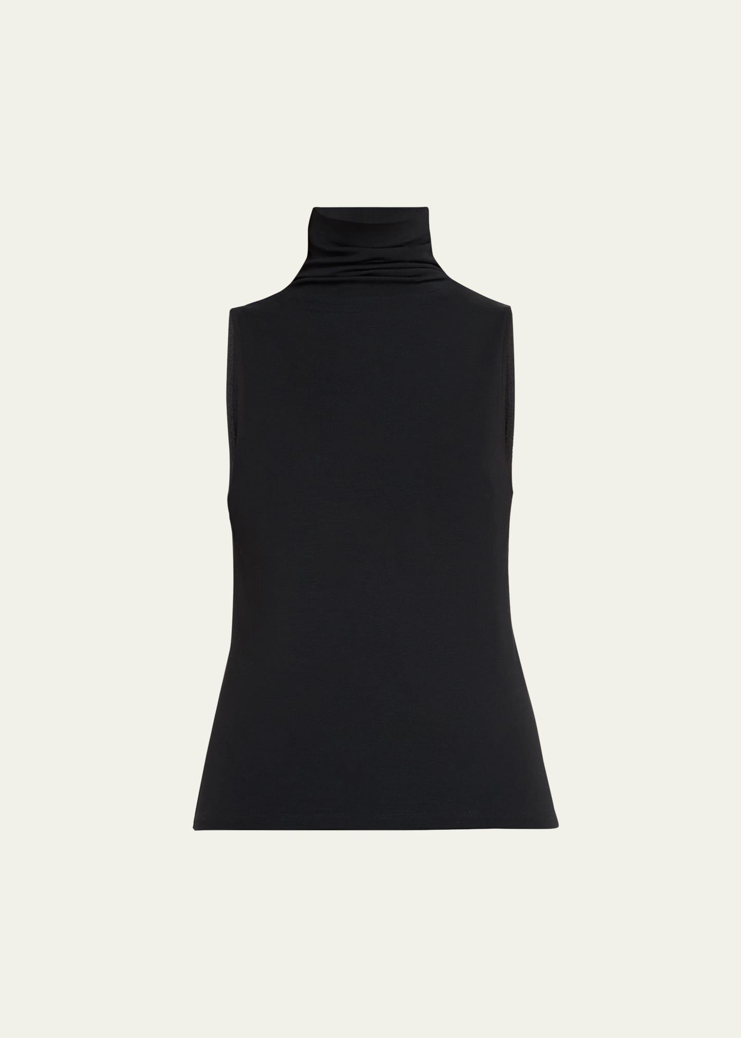 sleeveless turtleneck top