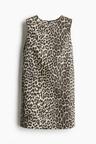 sleeveless twill dress