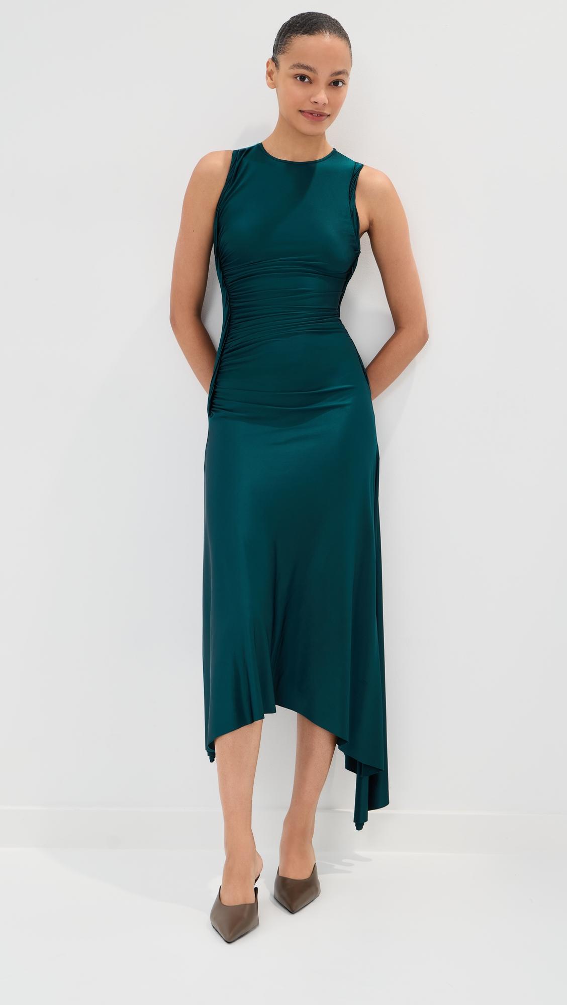 sleeveless twist detail dress