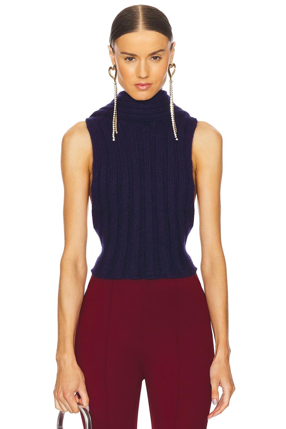 sleeveless twisted knit top