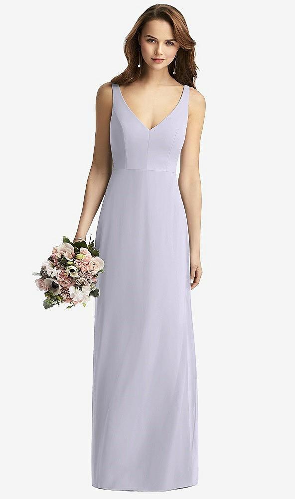 sleeveless v-back long trumpet gown
