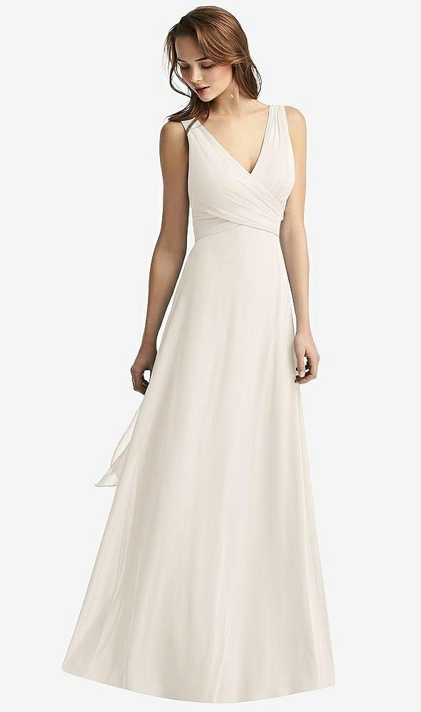 sleeveless v-neck chiffon wrap dress