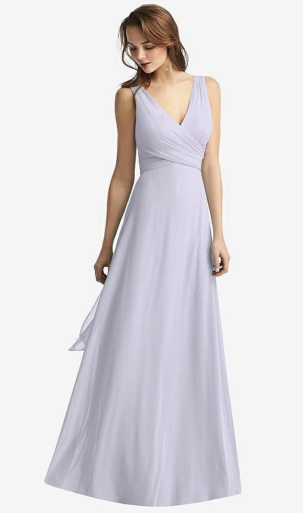 sleeveless v-neck chiffon wrap dress