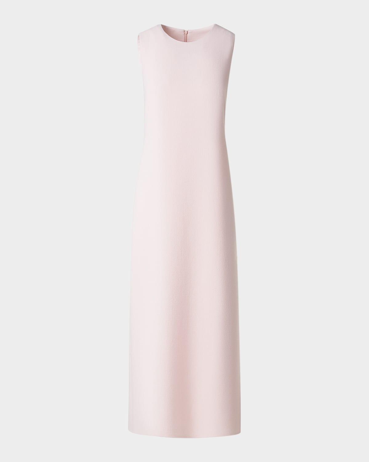 sleeveless virgin wool midi dress