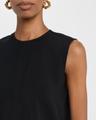 sleeveless woven stripe top