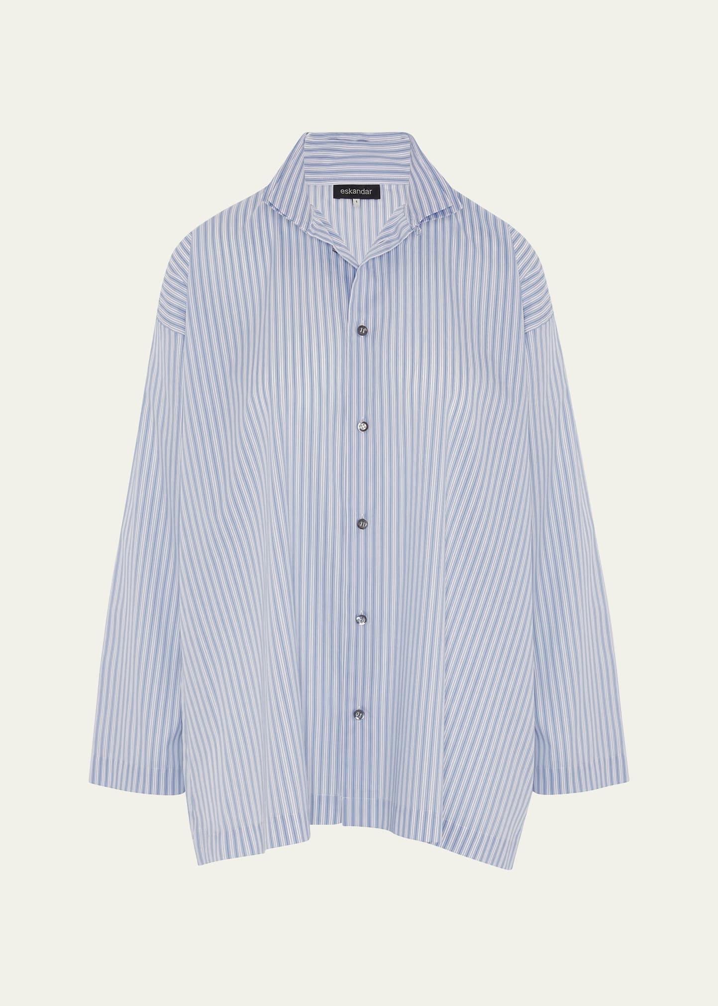 slim a-line two collar shirt with step insert (long length)
