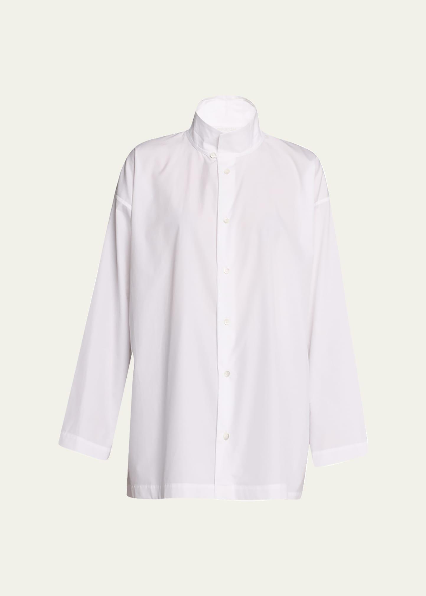 slim a-line two collar shirt with step insert  (long length)