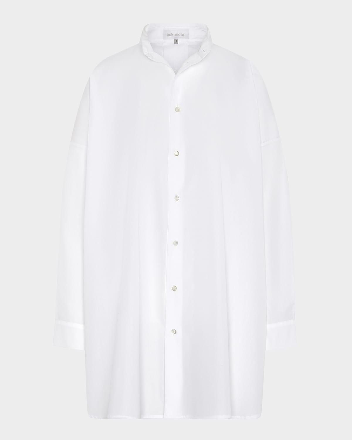 slim a-line two collar shirt with step insert  (long length)