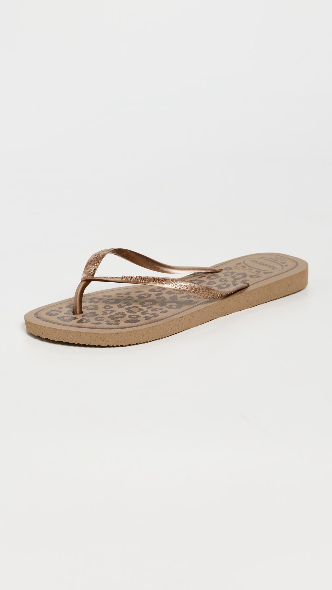 slim animals flip flops